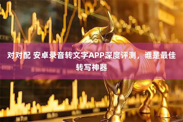 对对配 安卓录音转文字APP深度评测，谁是最佳转写神器